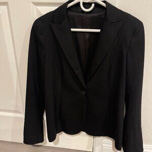 Black Wool Theory Blazer with side invisible pockets